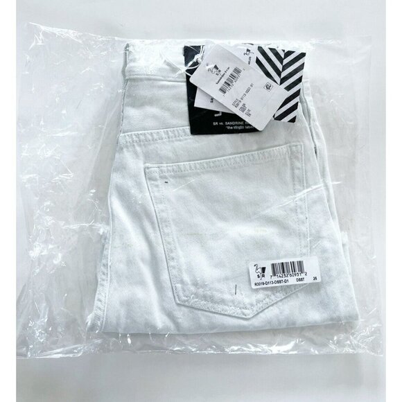 Sandrine Rose x Free People Womens Sz 26 Dust White Raw Hem Cut Off Shor… - Picture 10 of 10